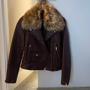 Marc New York - Andrew Marc Faux Leather Moto Jacket